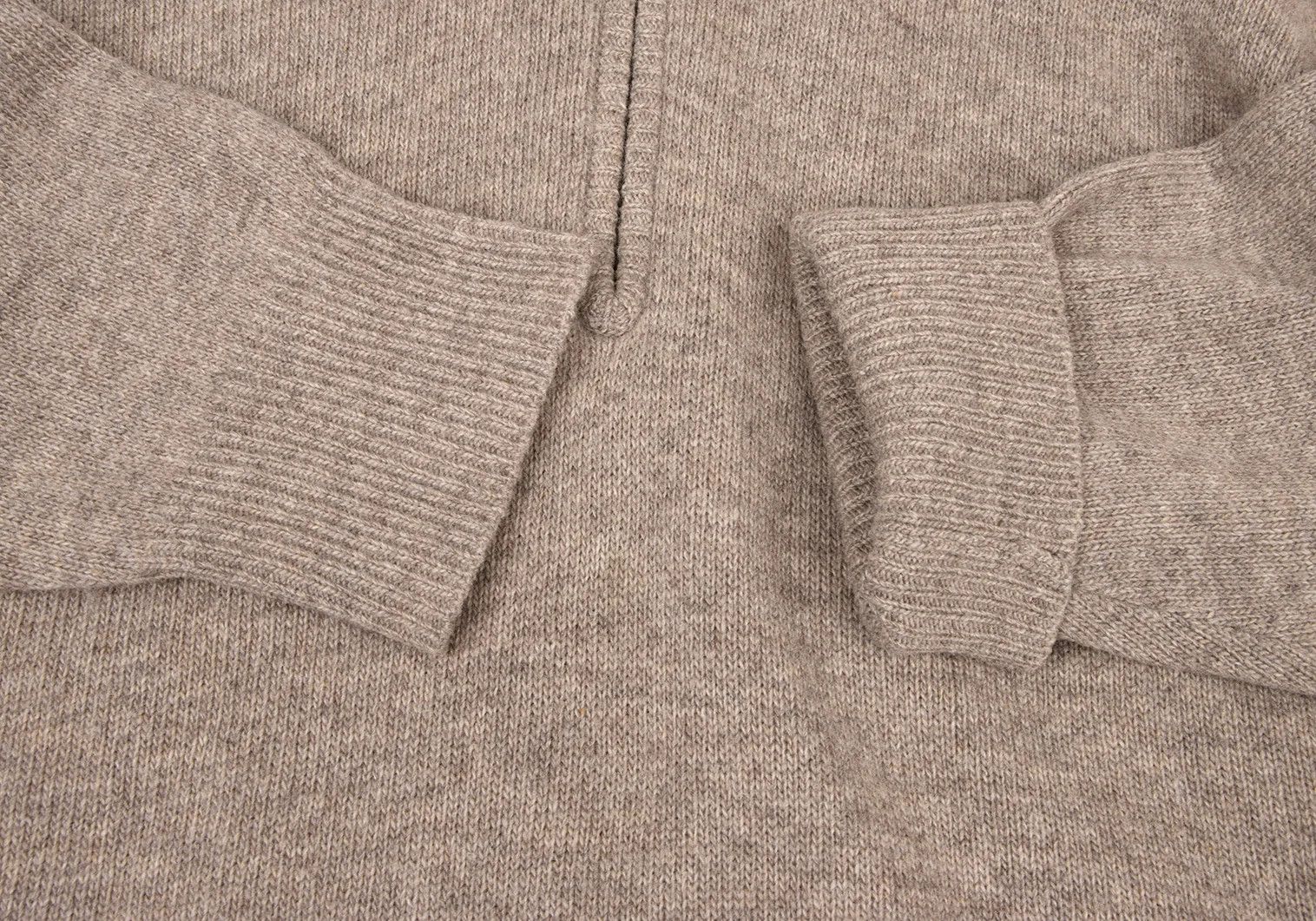 Issey Miyake Wool-Blend High-Neck Half-Zip Knit Sweater in Mocha M Size US M / EU 48-50 / 2 - 9 Thumbnail