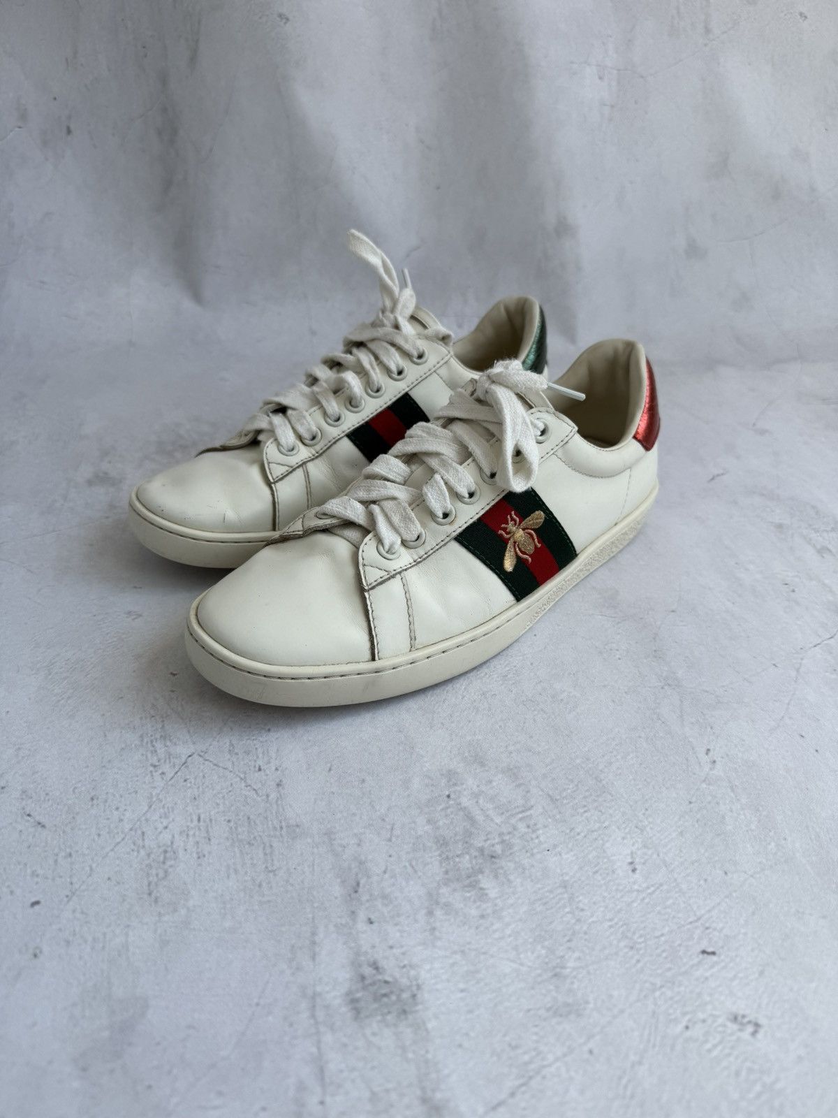 Gucci Gucci Sneakers Shoes White Leather Size US 10 / IT 40 - 1 Thumbnail