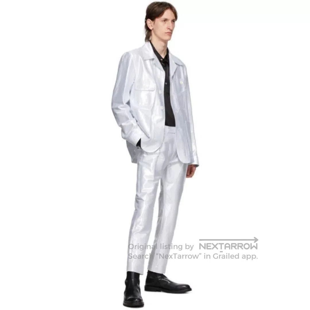 Ann Demeulemeester Ann Demeulemeester Silver Slim Trousers. Size 35" - 9 Thumbnail