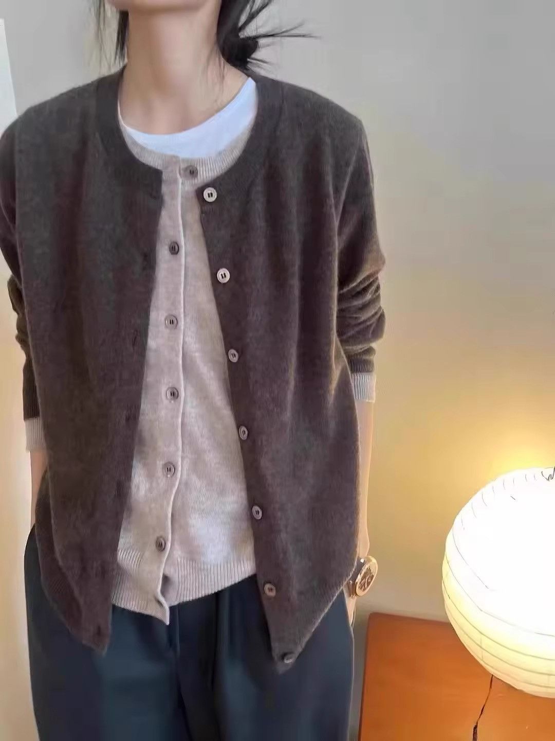 Japanese Brand × Vintage 100% pure cashmere sweater cardigan Size US M / EU 48-50 / 2 - 1 Thumbnail