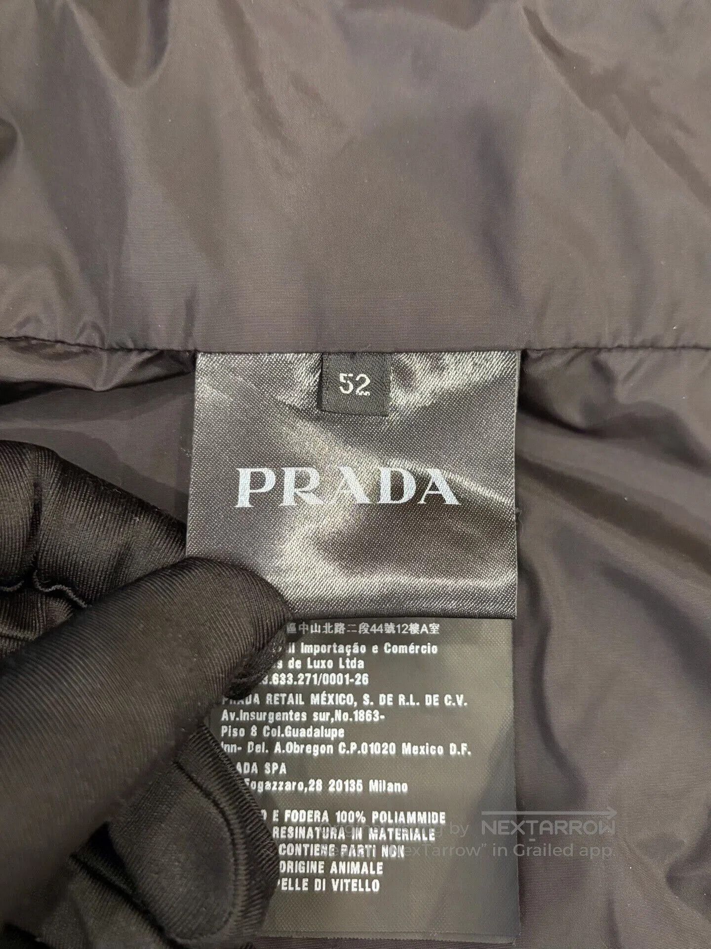 Prada Prada Men's Black Triangle Logo Jacket. Size US L / EU 52-54 / 3 - 6 Thumbnail