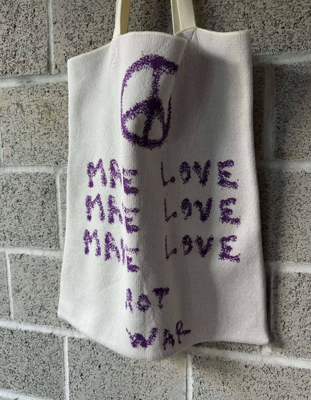 Carne Bollente Carne Bollente 'Make Love not War' Tote Bag Size ONE SIZE - 2 Thumbnail