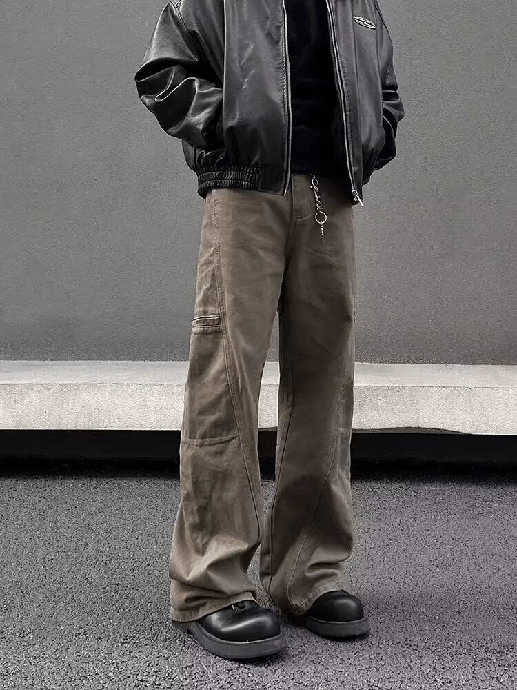 Jean × Vintage Vintage Street Hip Hop Y2K Brown Micro Flare Jeans Size US 32 / EU 48 - 1 Thumbnail