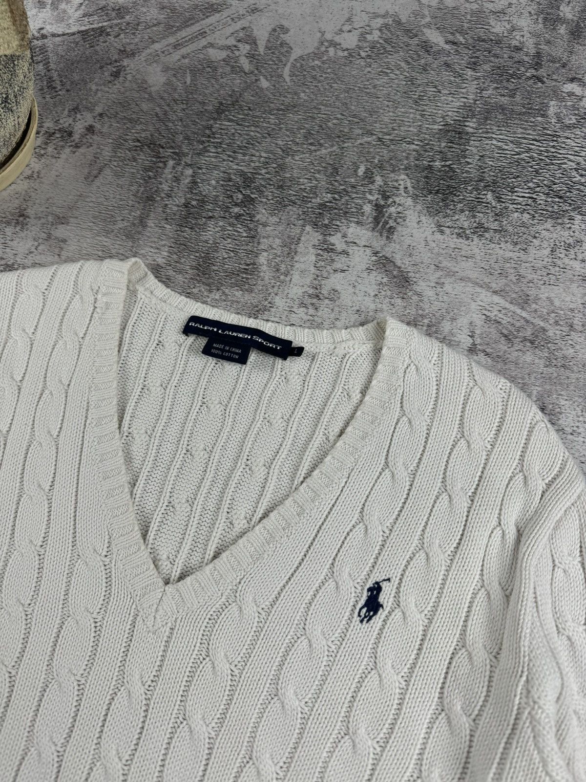 Ralph Lauren Sport Polo Ralph Lauren Sport Cable Knited Sweater Pullover V-Neck Size L / US 10 / IT 46 - 8 Thumbnail