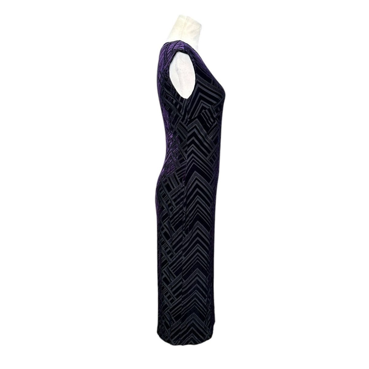 Vince Camuto Vince Camuto purple velvet midi pencil cocktail dress size 4 Size S / US 4 / IT 40 - 13 Thumbnail
