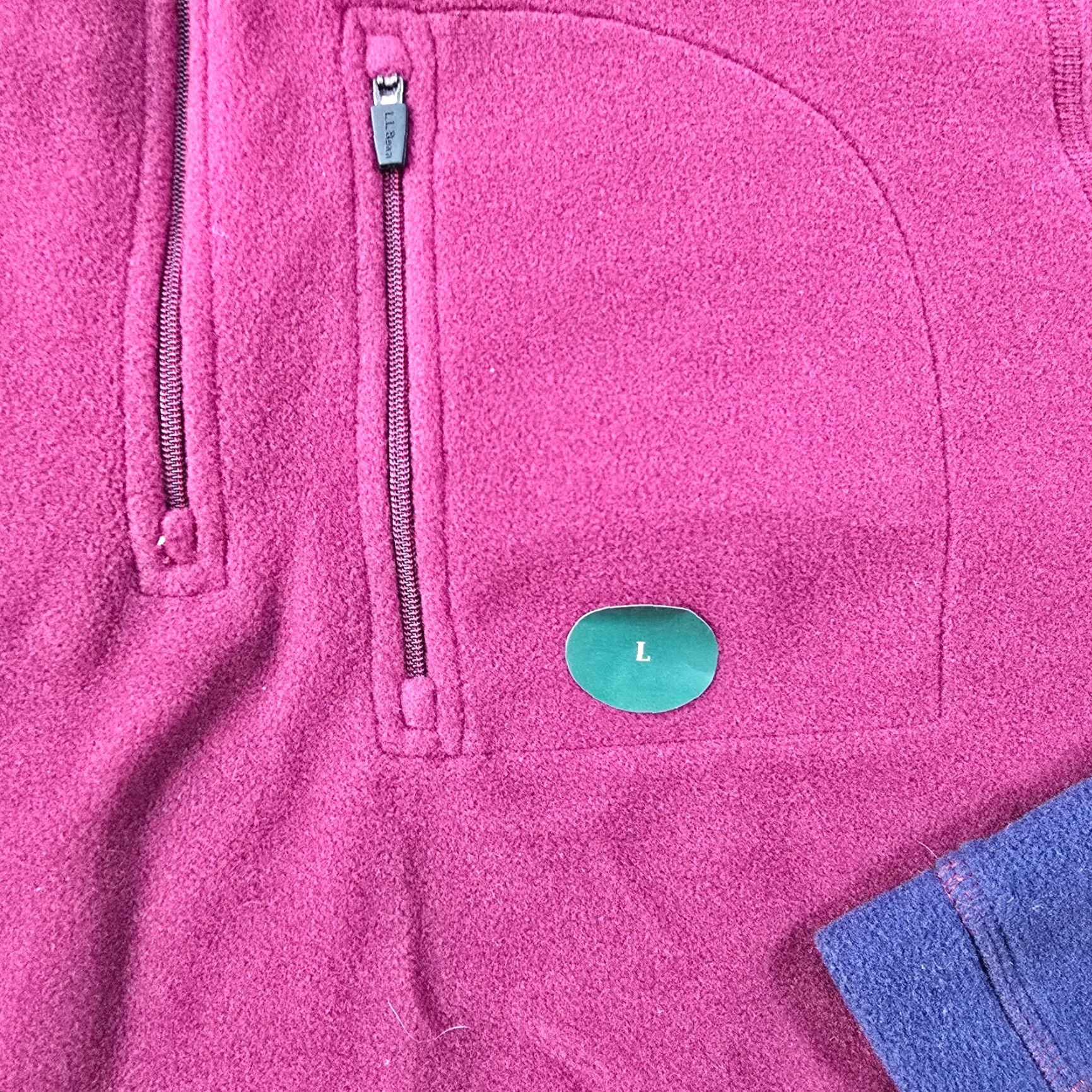 Vintage LL Bean Mens Large Red Fleece 1/4 Zip Performance Long Sleeve Shirt Sweatshirt Pullover Outdoor Classic Men’s Crewneck Zip Mock Neck Size US L / EU 52-54 / 3 - 3 Thumbnail