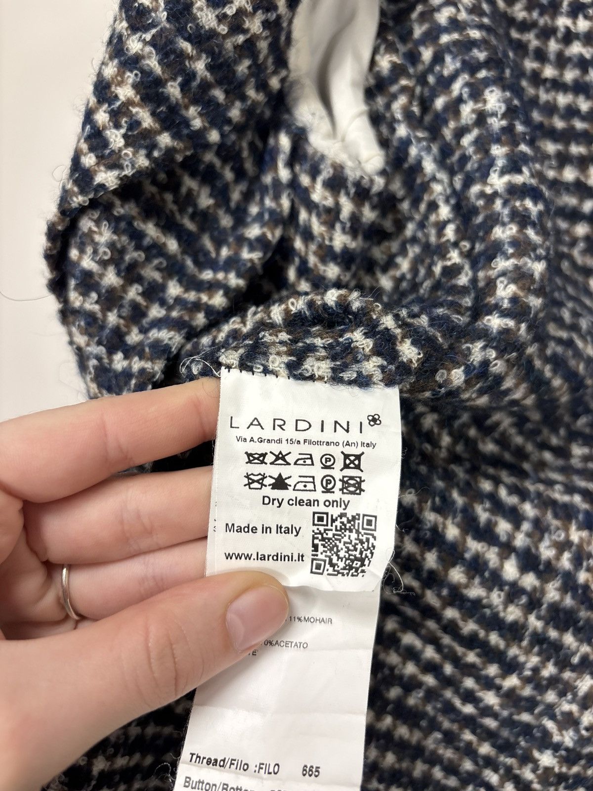 Lardini Lardini Women’s Boucle Tweed Blazer Jacket Textured Wool Size S / US 4 / IT 40 - 12 Thumbnail