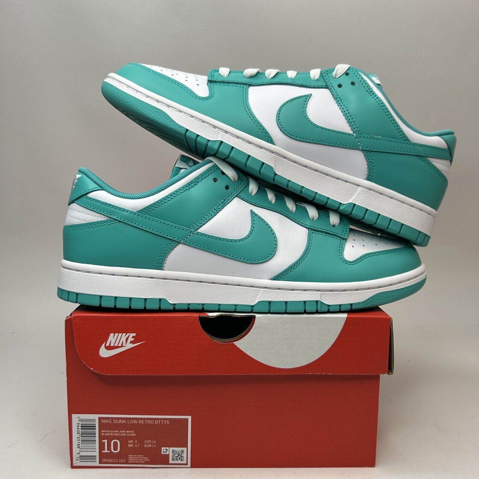 Nike Nike Dunk Low Retro BTTYS “White Clear Jade” 2023 Size US 10 / EU 43 - 1 Thumbnail