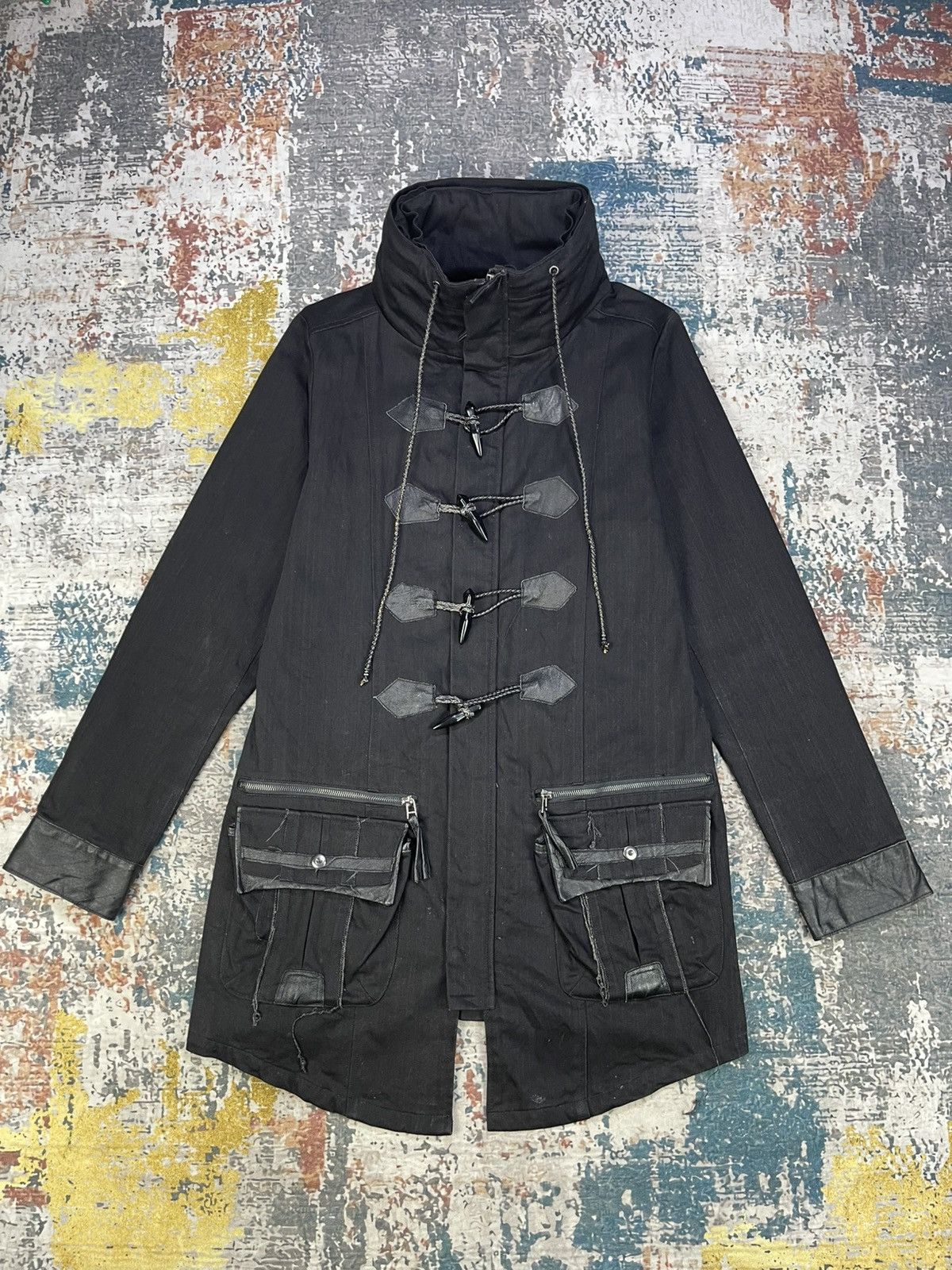 semanticdesign Semantic Design Bono Leather Tagged Toggle Long Jacket Size US M / EU 48-50 / 2 - 1 Thumbnail