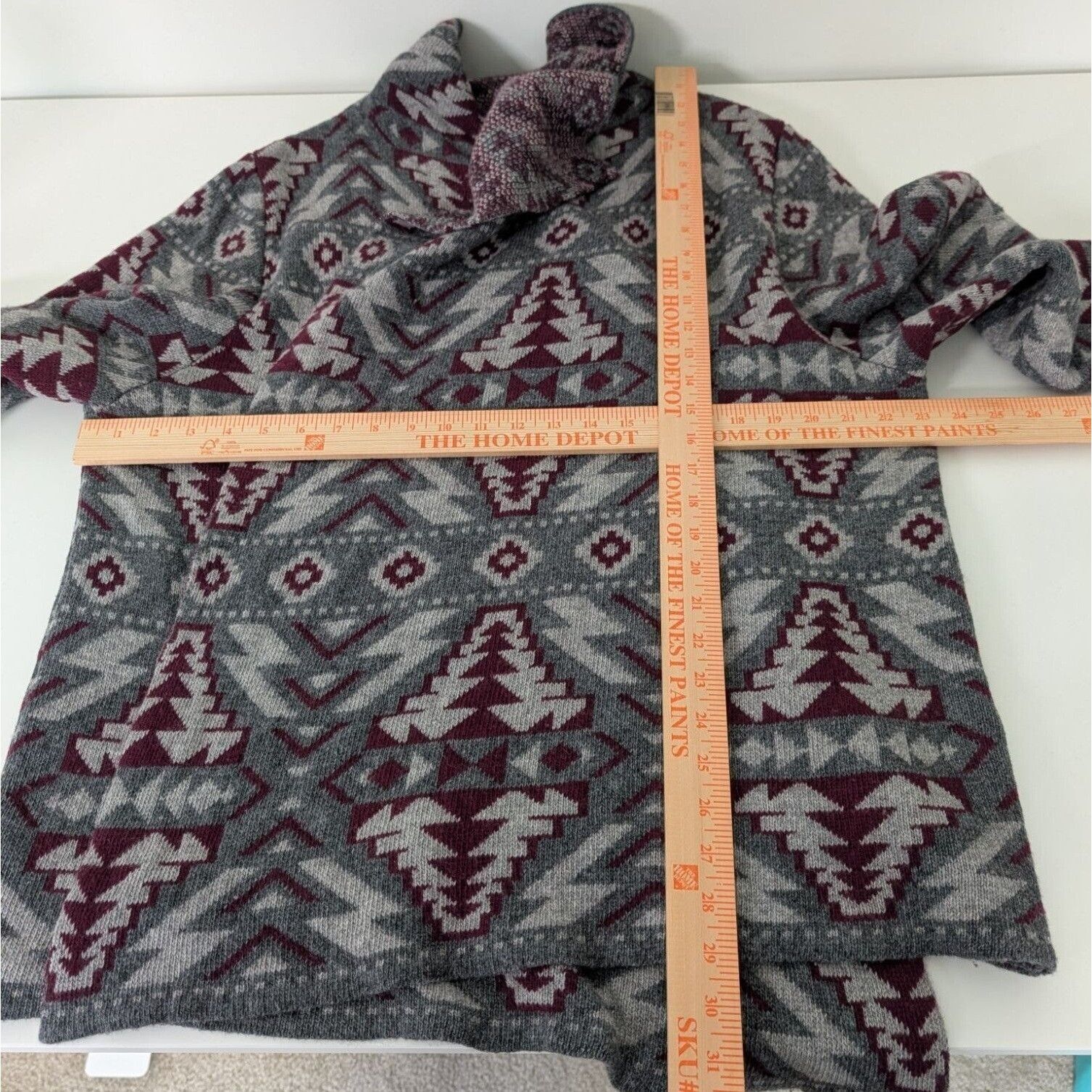 Designer Cabelas Tribal Cardigan Womens Size 2XL Gray Red Western Size XXL / US 16-18 / IT 52-54 - 8 Thumbnail
