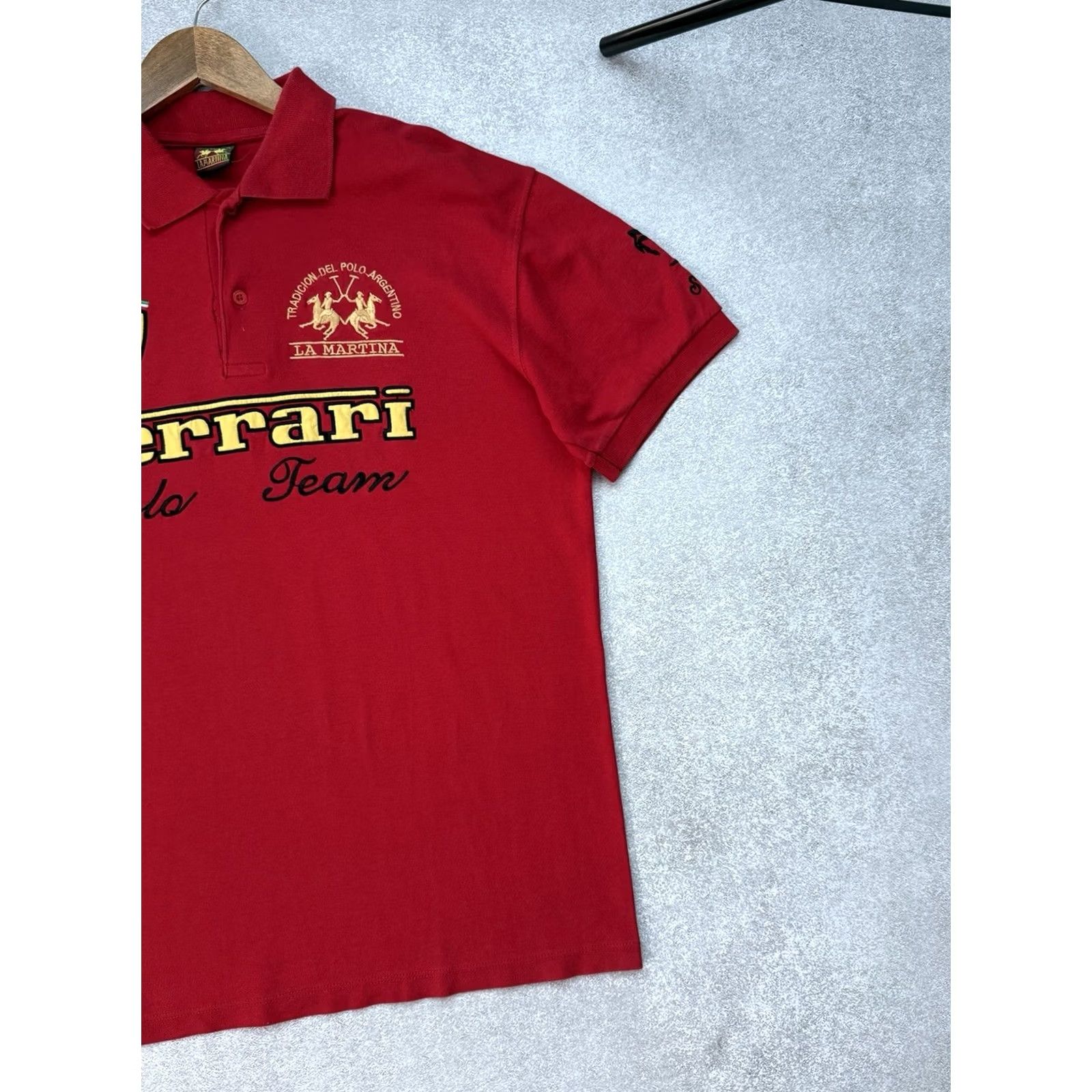 La Martina VINTAGE Ferrari La Martina Racing Polo T-Shirt Red XL Men’s Polo Short Sleeve Collared Cotton Size US XL / EU 56 / 4 - 3 Thumbnail