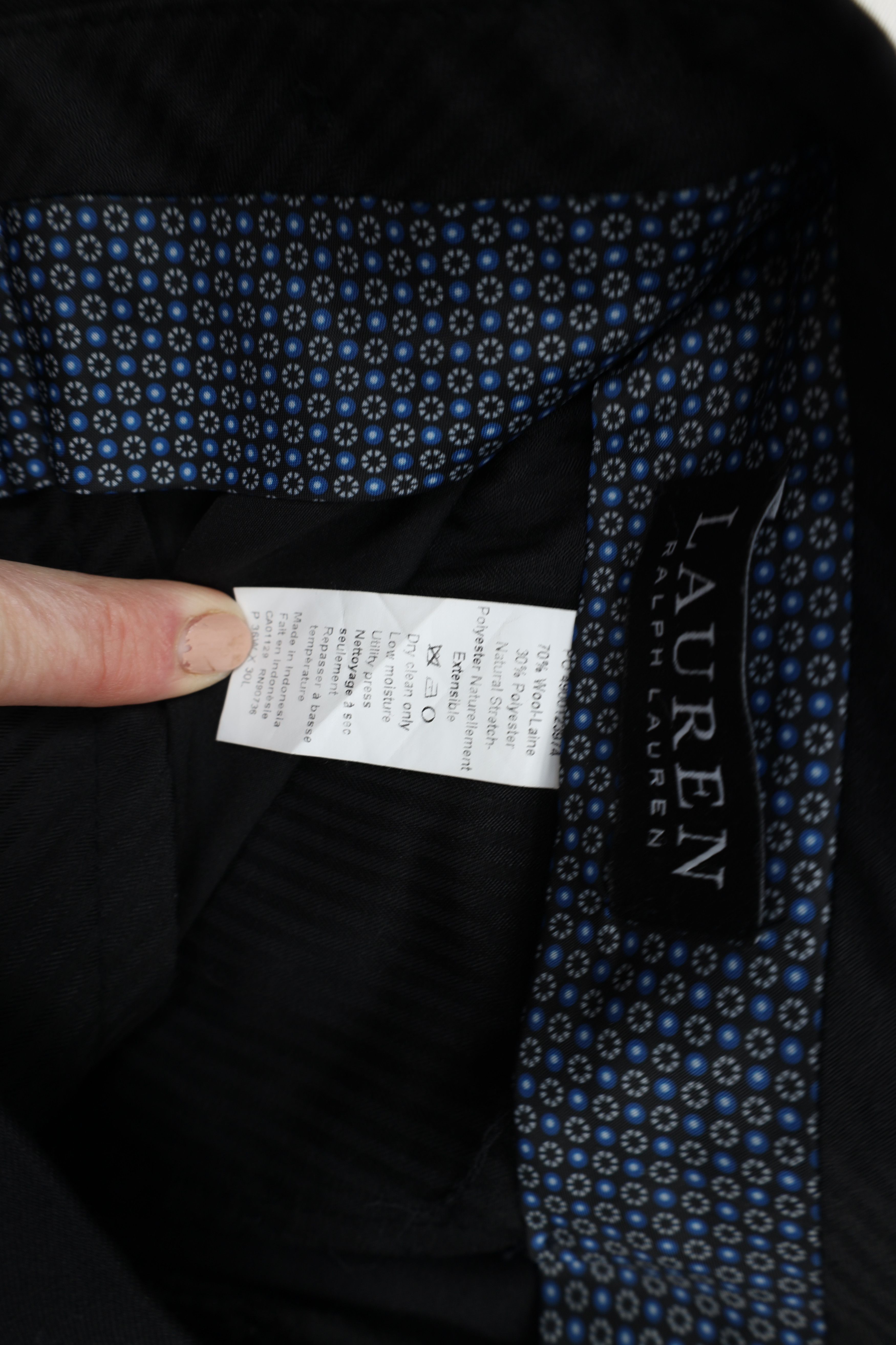Ralph Lauren × Vintage Vintage Ralph Lauren Wool Blend Straight Leg Chino Pants Size US 36 / EU 52 - 8 Thumbnail