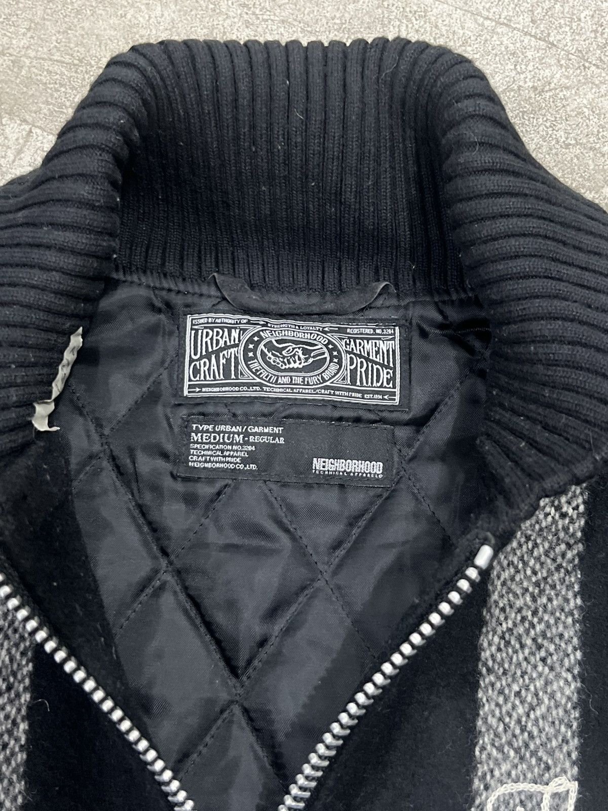Neighborhood Neighborhood Drifter Short W-JKT Check Wool Work Rib Jacket Size US M / EU 48-50 / 2 - 9 Thumbnail