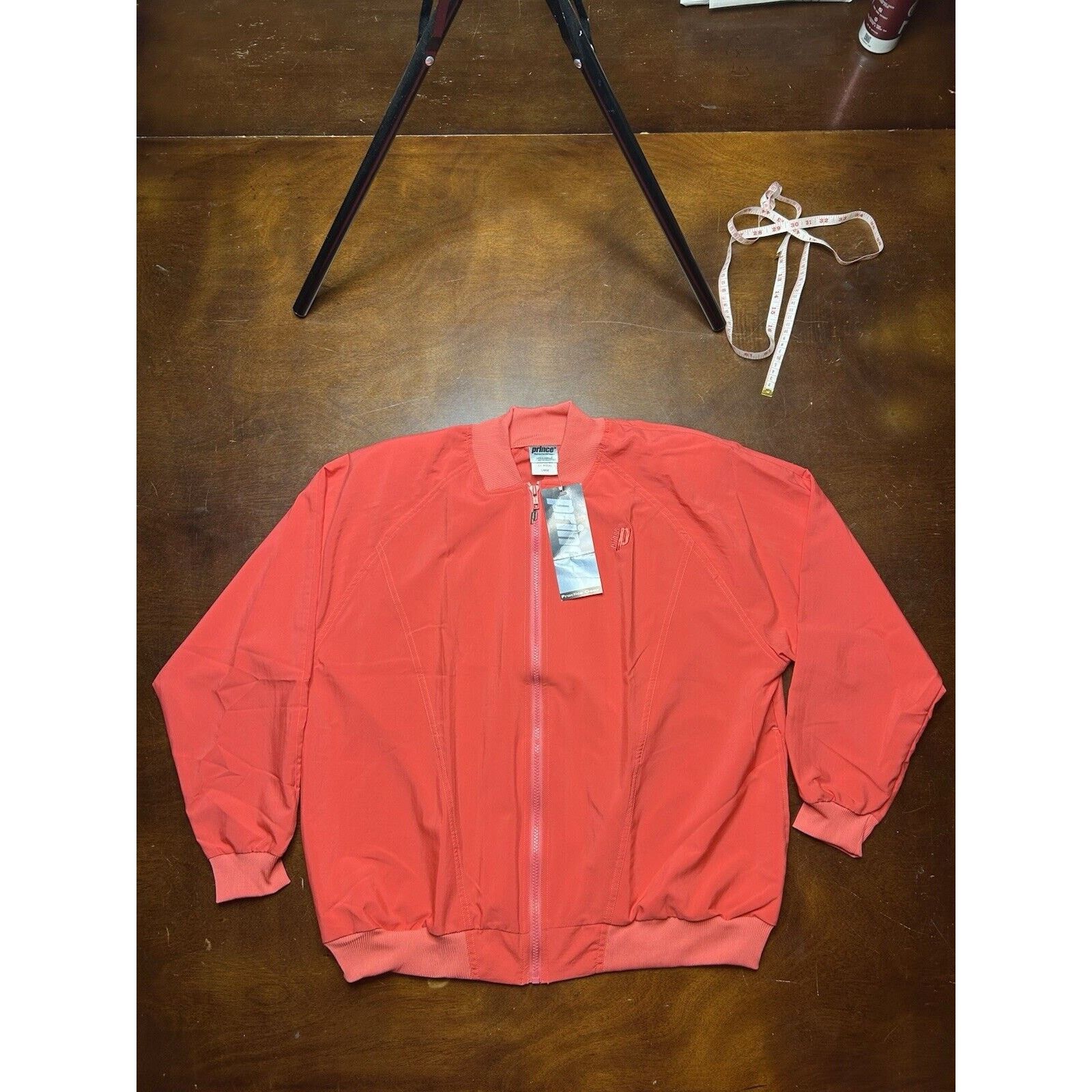 Prince VTG 1993 Prince Tennis Salmon Pink Zip Up Windbreaker NWT Size L / US 10 / IT 46 - 12 Thumbnail