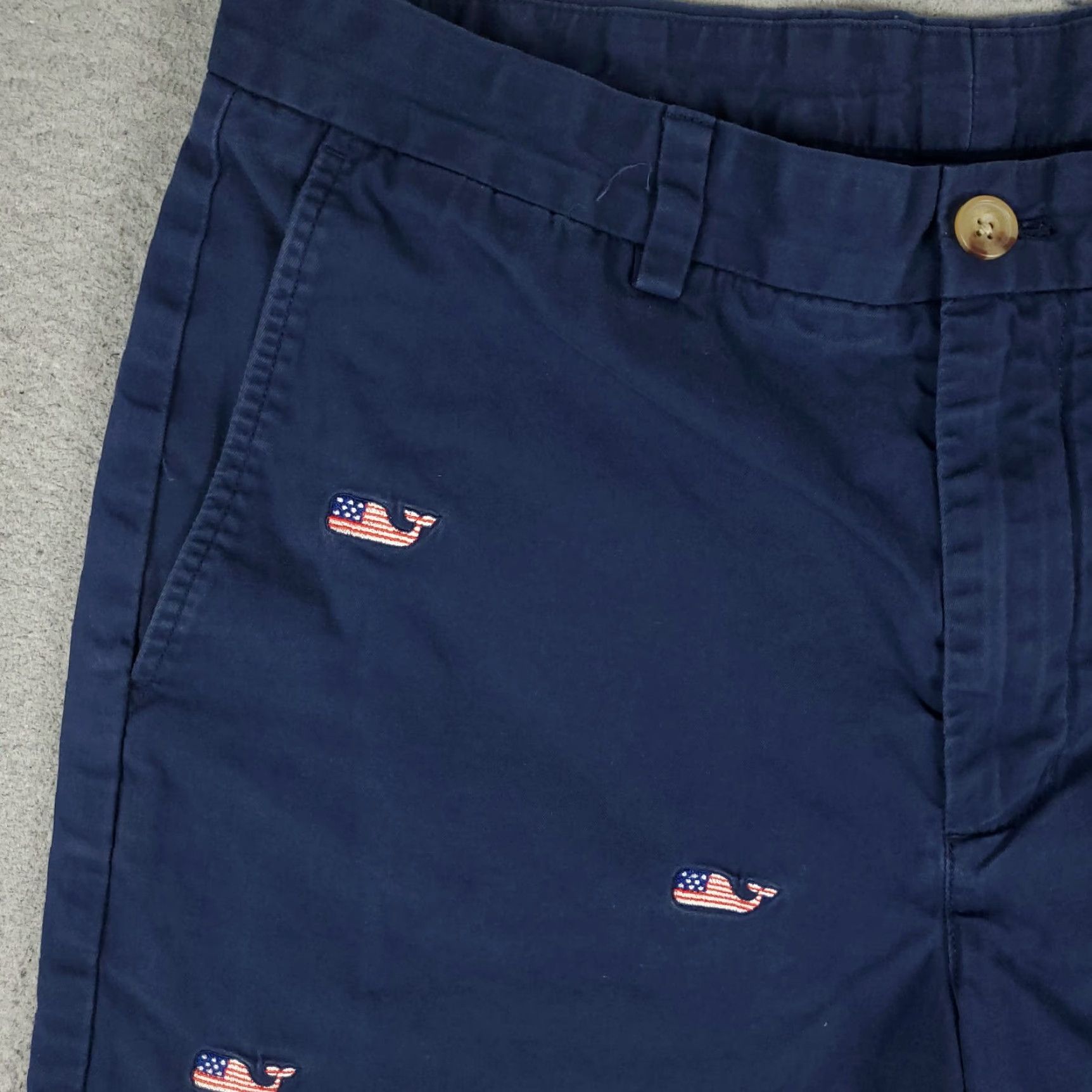 Vineyard Vines VINTAGE Vineyard Vines Shorts Mens Size 32 Blue Cotton Casual Flat Front Chino Preppy Size US 32 / EU 48 - 2 Thumbnail