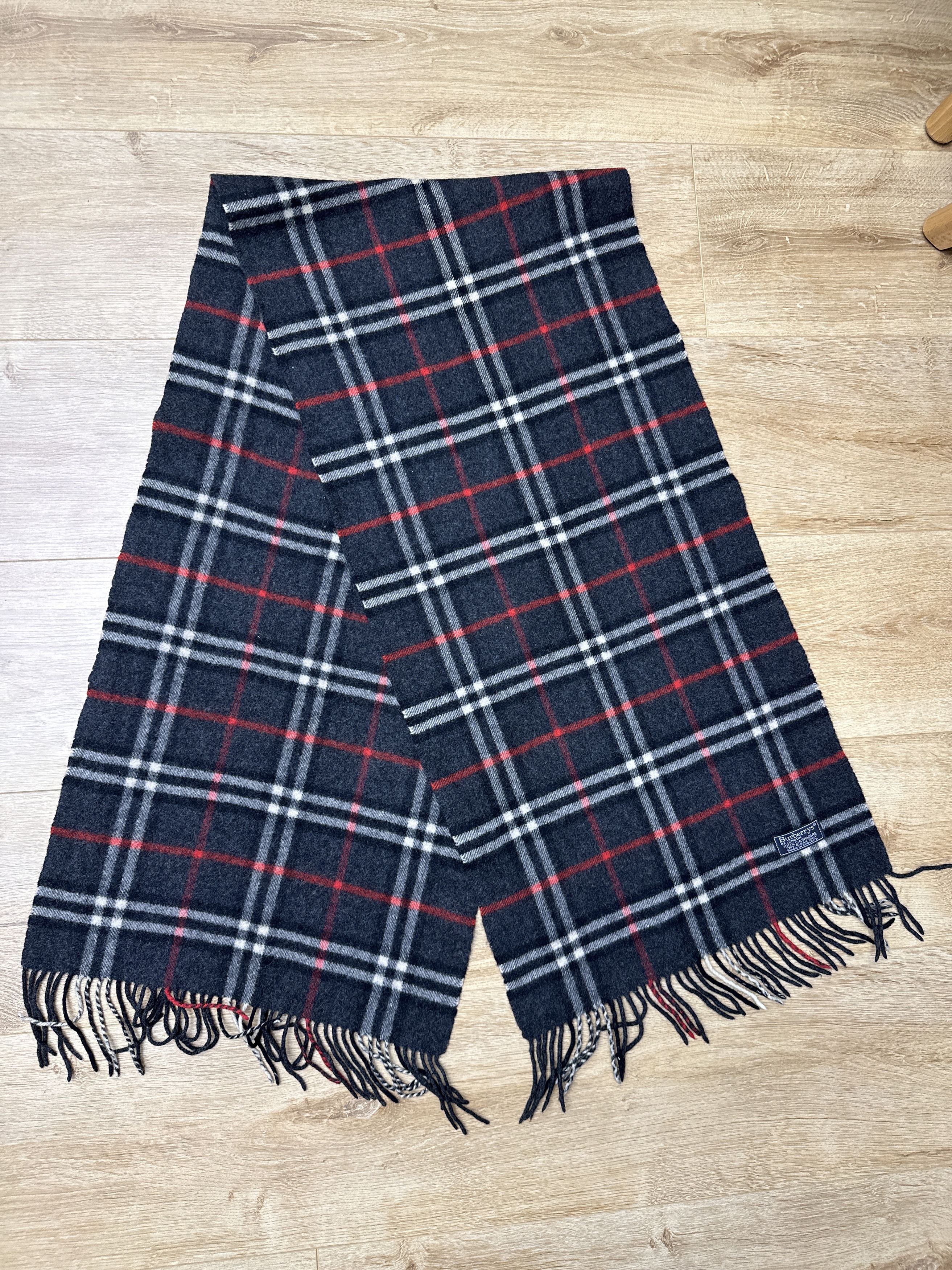 Burberry Archive Burberry Vintage 100% Cashmere Check Scarf 160 x 36 Size ONE SIZE - 1 Thumbnail
