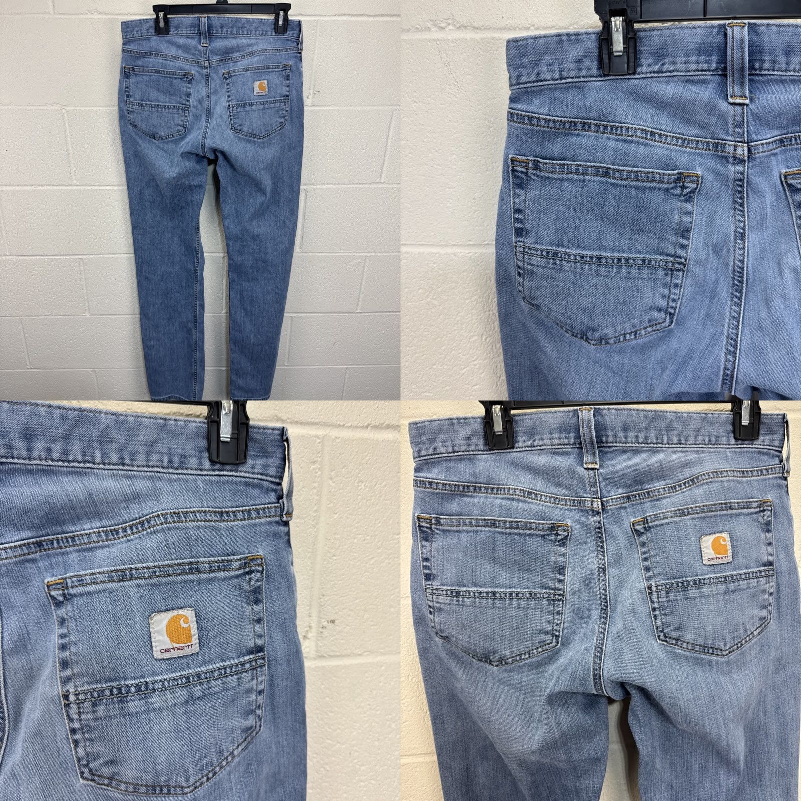 Carhartt Carhartt Jeans Men’s 31x34 Blue Denim Relaxed Fit Stretch Workwear 102804-964 Size US 31 - 8 Thumbnail