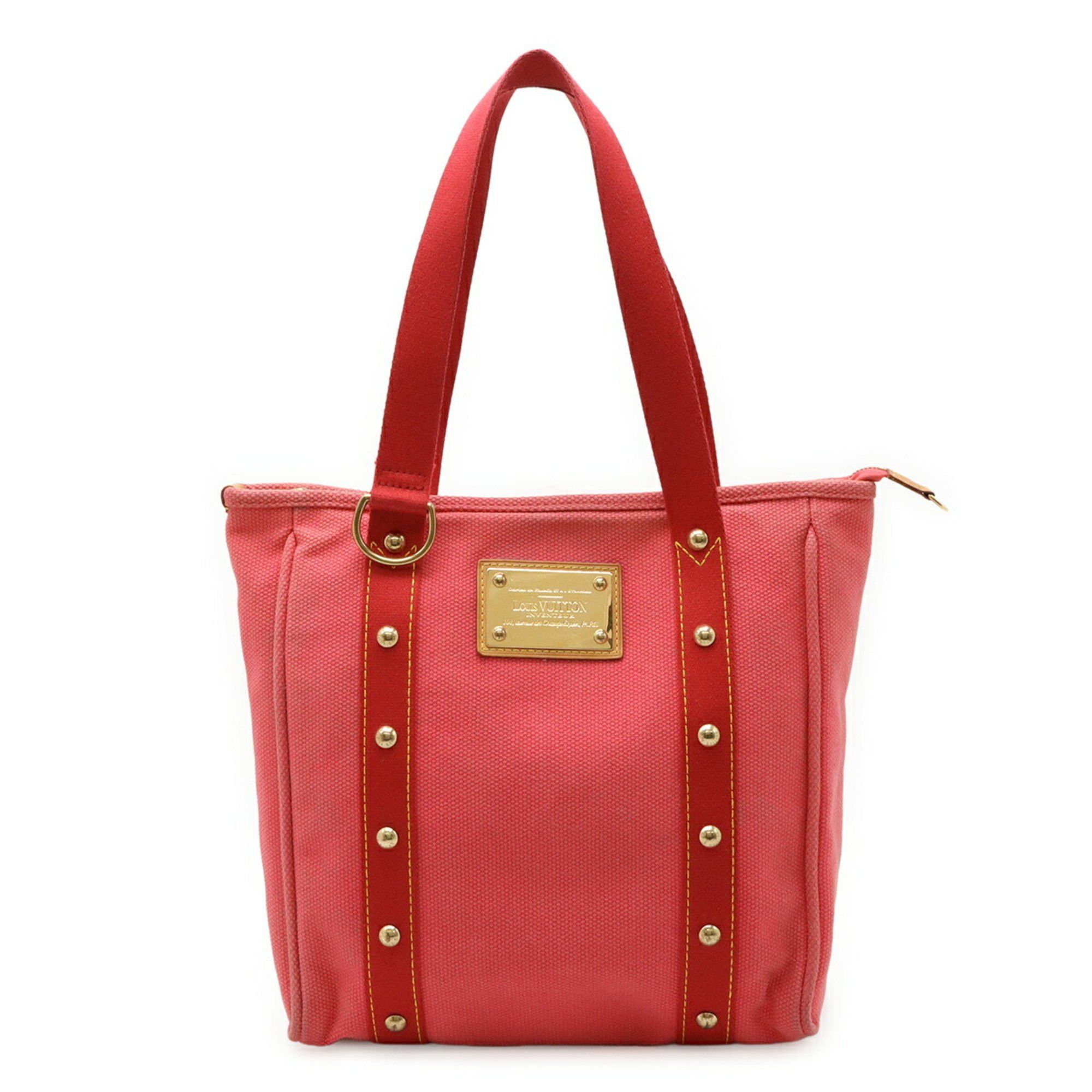 Louis Vuitton LOUIS VUITTON Antigua Cabas MM Tote Bag/Shoulder Bag in Rose Canvas (M40085) Size ONE SIZE - 1 Thumbnail