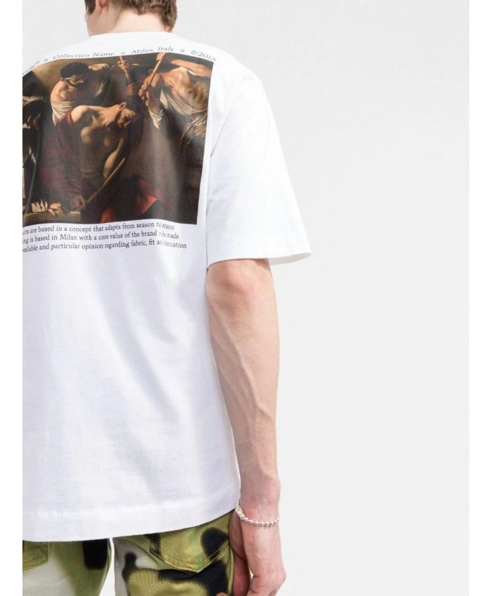 Off-White o1gr1nt1124 Caravag Crownin Skate S/S T-Shirt in White Size US XS / EU 42 / 0 - 4 Thumbnail