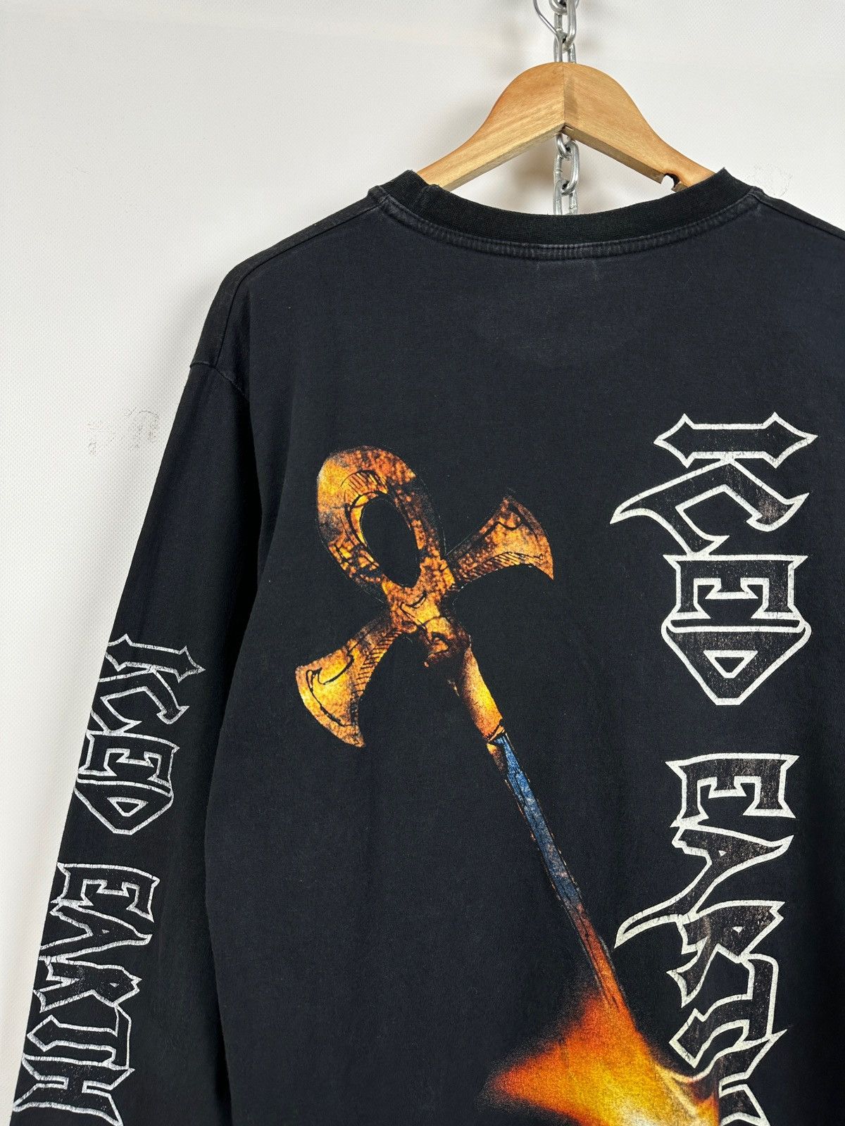Band Tees 90s Vintage Iced Earth Graphic Long Sleeve Shirt Size US XL / EU 56 / 4 - 13 Thumbnail