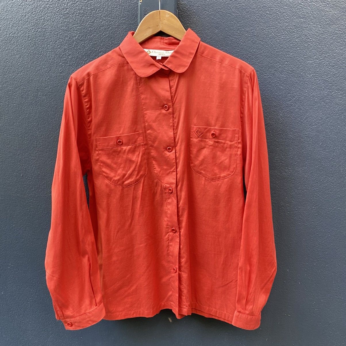 Dior Christian Dior Soft Orange Long Sleeve Shirt Size M / US 6-8 / IT 42-44 - 12 Thumbnail