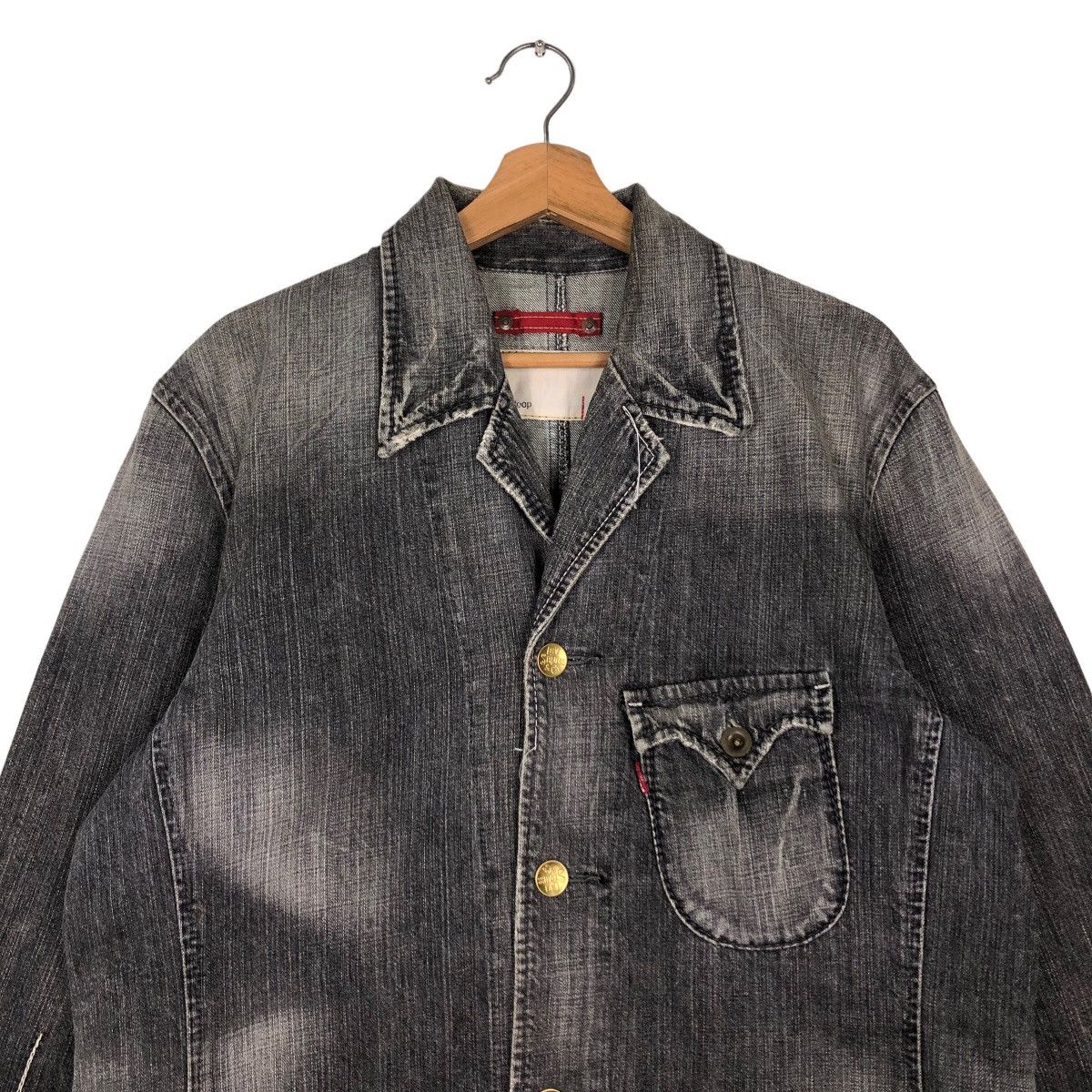 Japanese Brand Vintage Hickory Chore Jacket Levi’s Redloop Big Pocket Bike Size US L / EU 52-54 / 3 - 3 Thumbnail