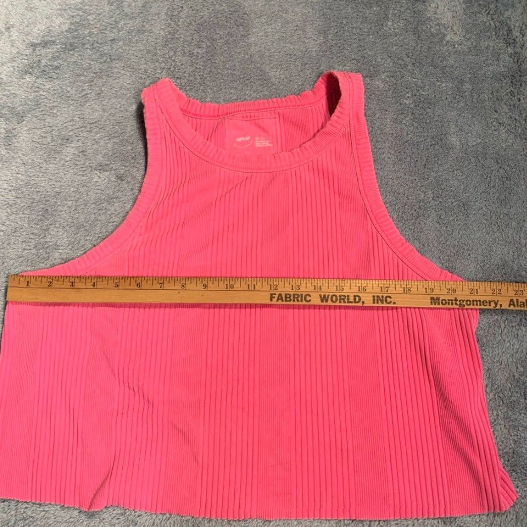 Vintage Aerie Pink Ribbed Tank Top XXL Tank Women Plus 2XL Pink Ribbed Tank Top Aerie Size XXL / US 16-18 / IT 52-54 - 3 Thumbnail