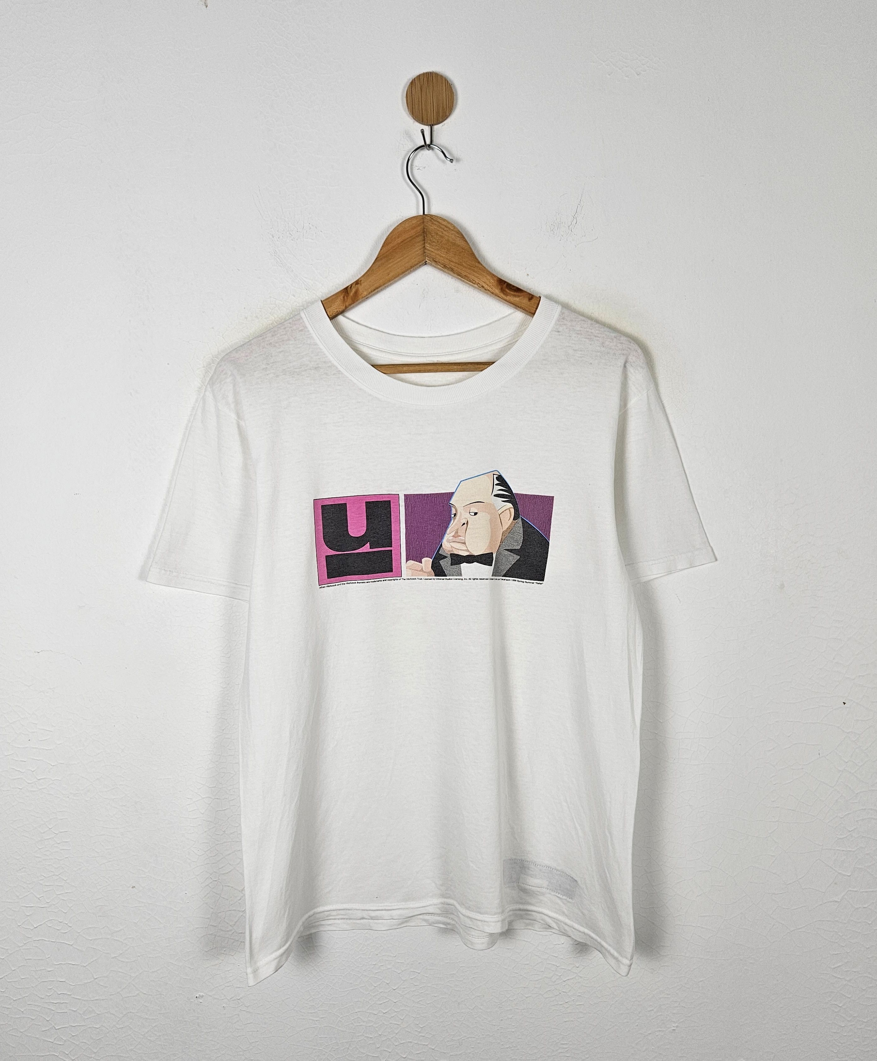 image of Jun Takahashi x Undercover Ss 1999 Alfred Hitchcock Alf Shirt in White, Men's (Size Medium)
