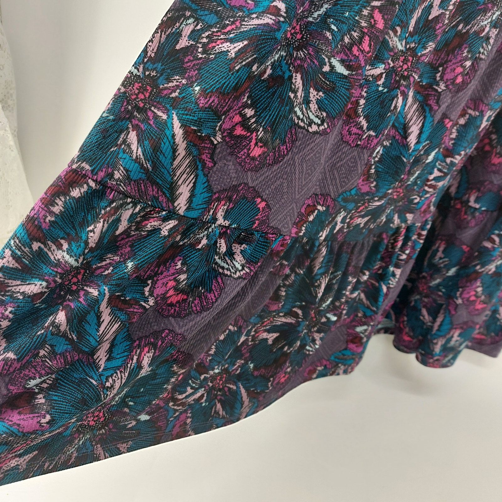 Other Lane Bryant Purple Floral Dress Plus Size 26 28 Pockets Size 4XL / US 24-26 - 12 Thumbnail