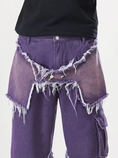 Japanese Brand Fujisawa x Mint Distressed Ripped Patchwork Jeans Size US 32 / EU 48 - 5 Thumbnail