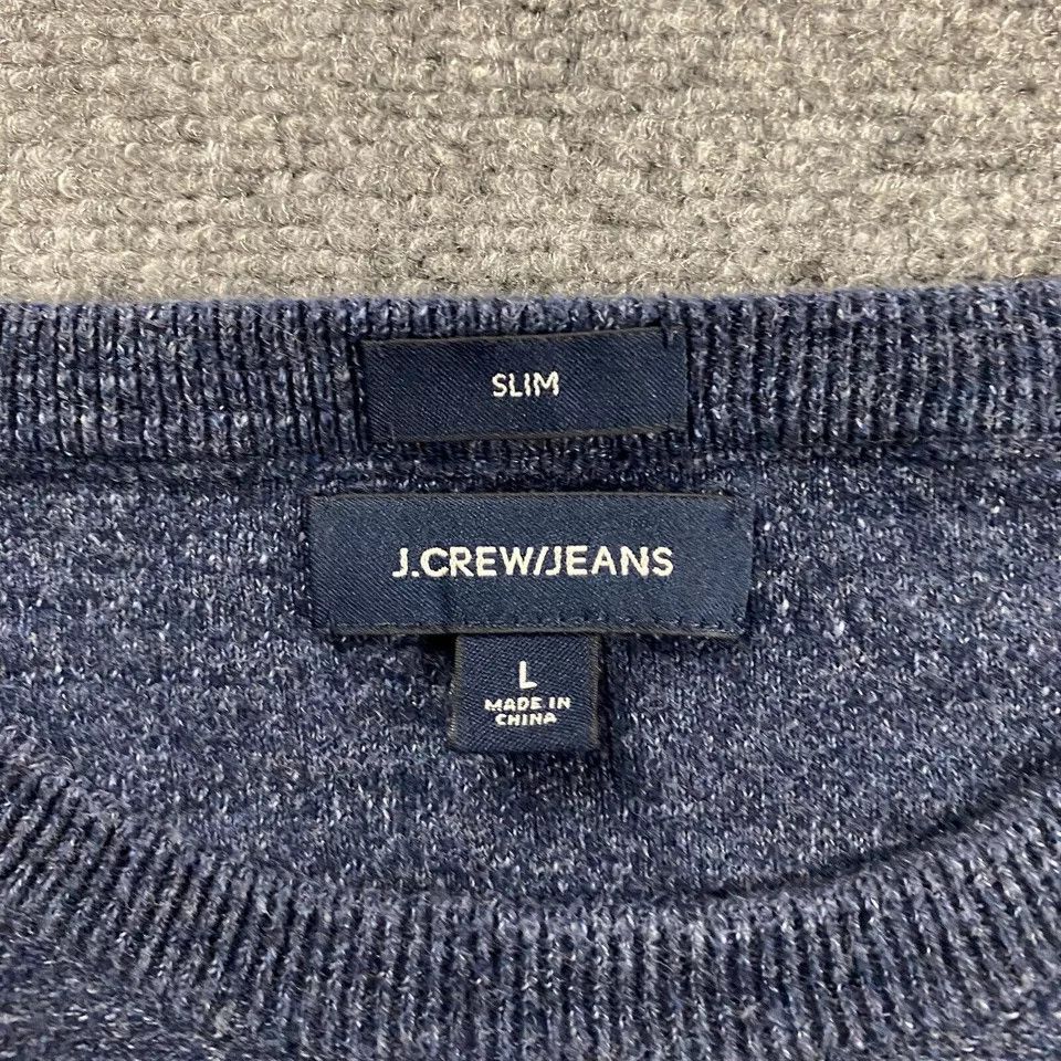 J.Crew J Crew Sweater Men's Large Blue Slim Fit Crew Neck Pullover Size US L / EU 52-54 / 3 - 2 Thumbnail
