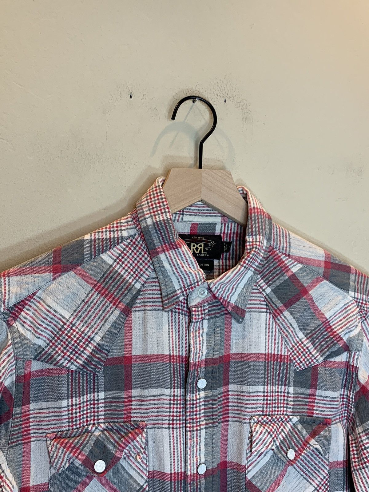 RRL Ralph Lauren RARE* RRL Ralph Lauren Plaid Distressed Western Button Shirt Size US M / EU 48-50 / 2 - 5 Thumbnail
