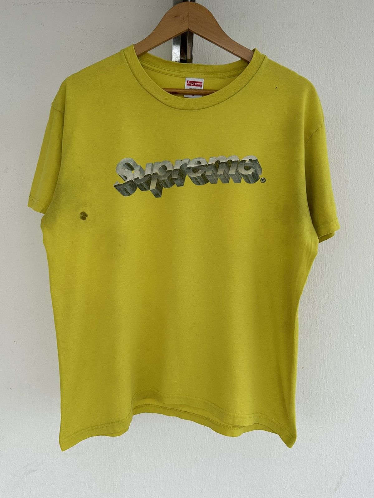 Supreme Supreme Chrome Mustard Vintage Tee Size US L / EU 52-54 / 3 - 1 Thumbnail