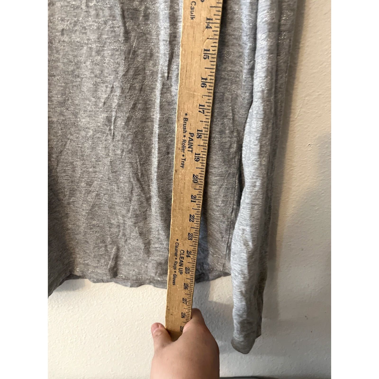 Talbots Talbots Shirt Womens Large Gray Solid Long Sleeve T-Shirt Crew Neck Casual Vintage No Size L / US 10 / IT 46 - 4 Thumbnail