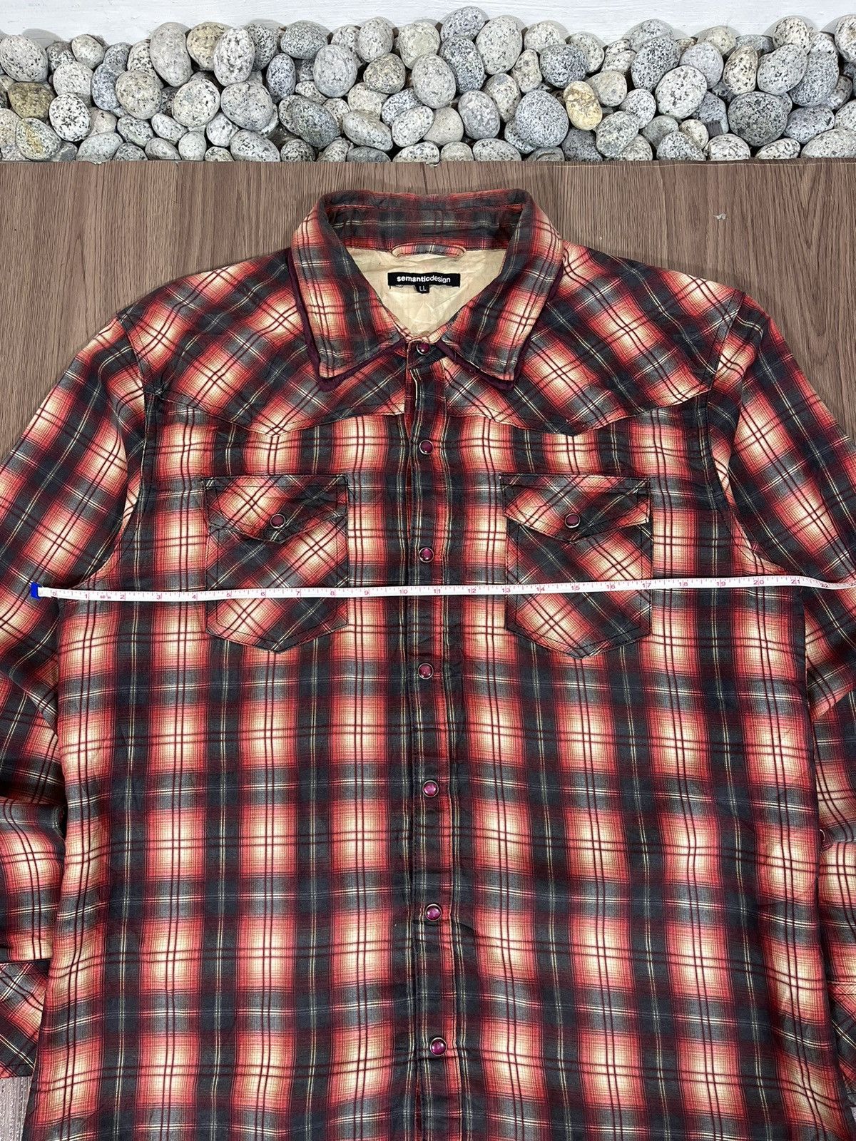 Japanese Brand × Tornado Mart × semanticdesign Semantic Design Double Collar Western Style Plaid Shirt Size US L / EU 52-54 / 3 - 12 Thumbnail