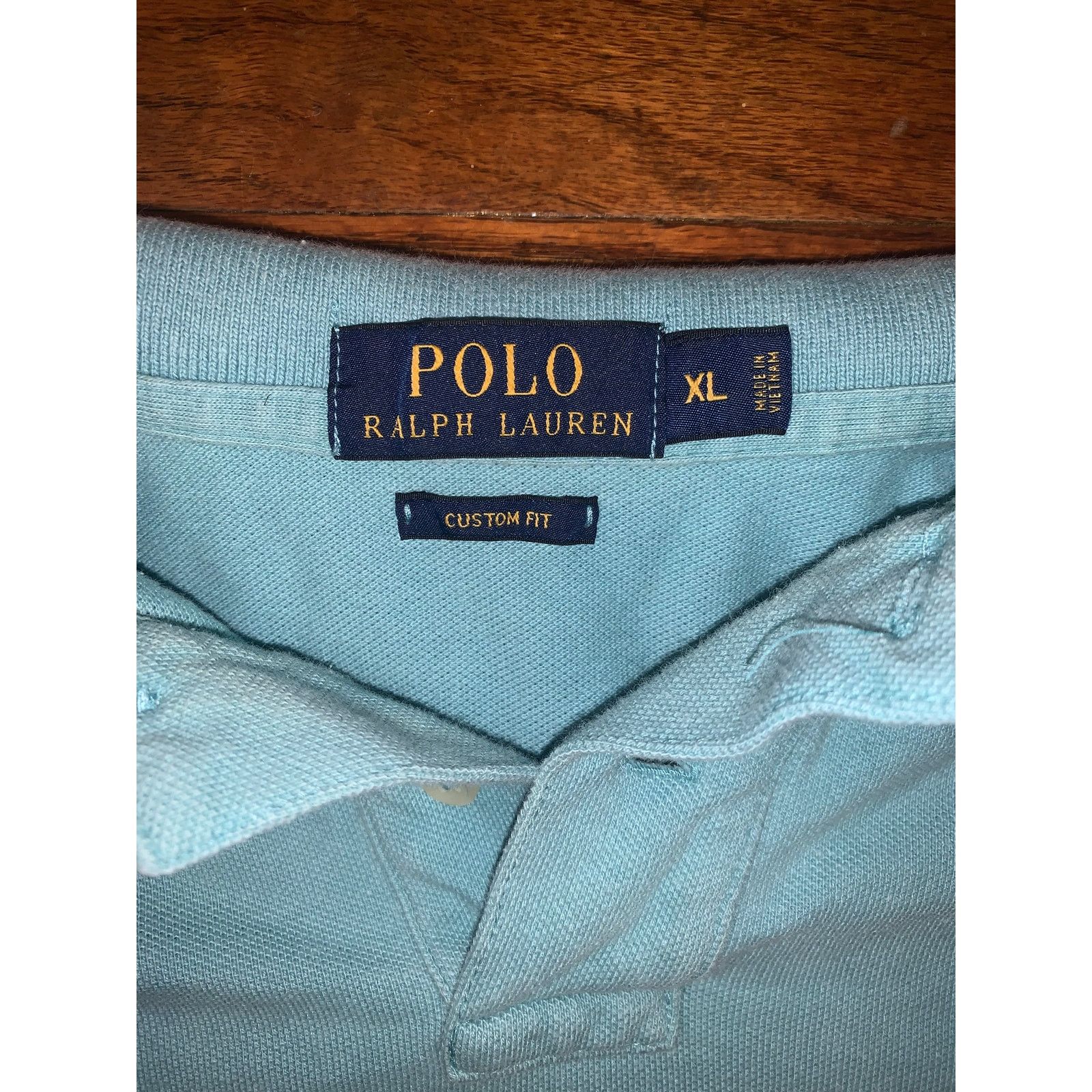 Polo Ralph Lauren Polo Ralph Lauren Custom Fit Polo Shirt XL Light Blue Size US XL / EU 56 / 4 - 5 Thumbnail