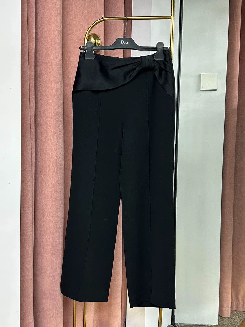 Jonathan Simkhai Jonathan Simkhai Black Bow Waist Pants - dmc Size US 26 / EU 42 - 1 Thumbnail