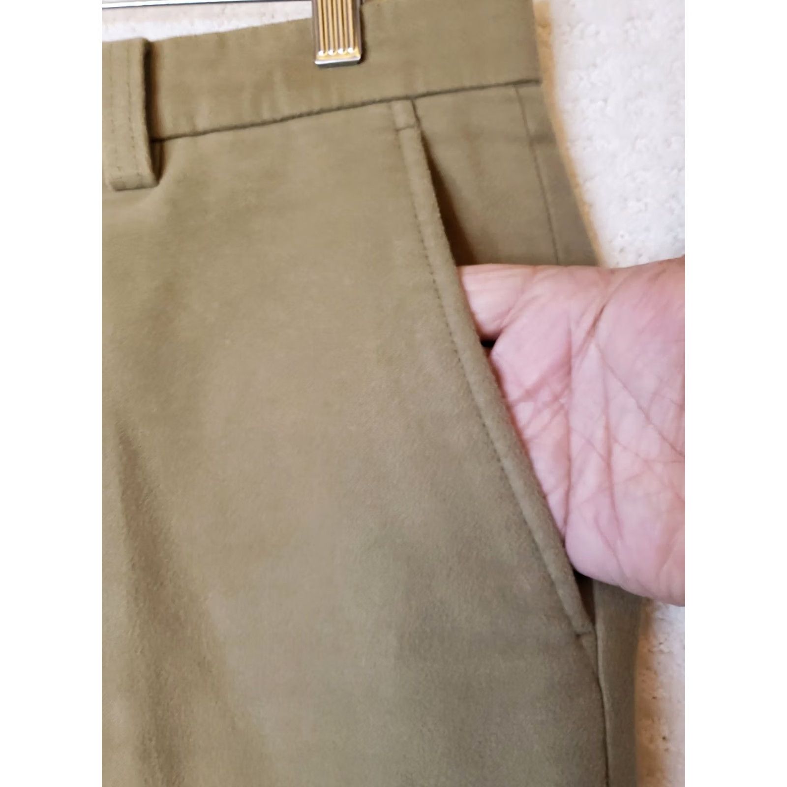 Orvis Orvis Chino Pants Men's 34Wx29L Tan Flat Front Slash Pocket Pima Cotton Casual Size US 34 / EU 50 - 4 Thumbnail