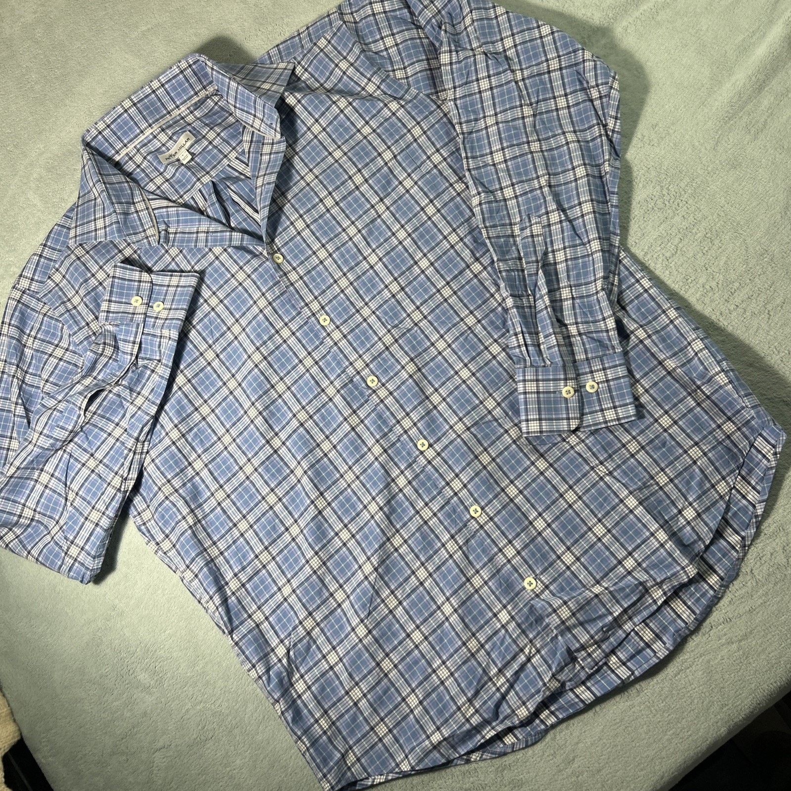 Peter Millar Peter Millar Canal Poplin Shirt Large Long Sleeve Button Up Size US L / EU 52-54 / 3 - 1 Thumbnail