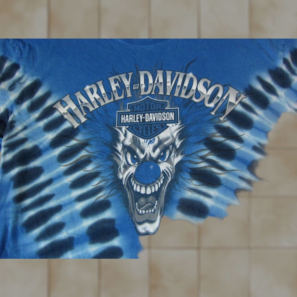 Harley Davidson VINTAGE Harley-Davidson Shirt Mens L Blue Tie Dye Clown Big Barn Adult Harley-Davidson Shirt Mens L Blue Tie Dye Clown Big Barn Adult Size US L / EU 52-54 / 3 - 1 Thumbnail