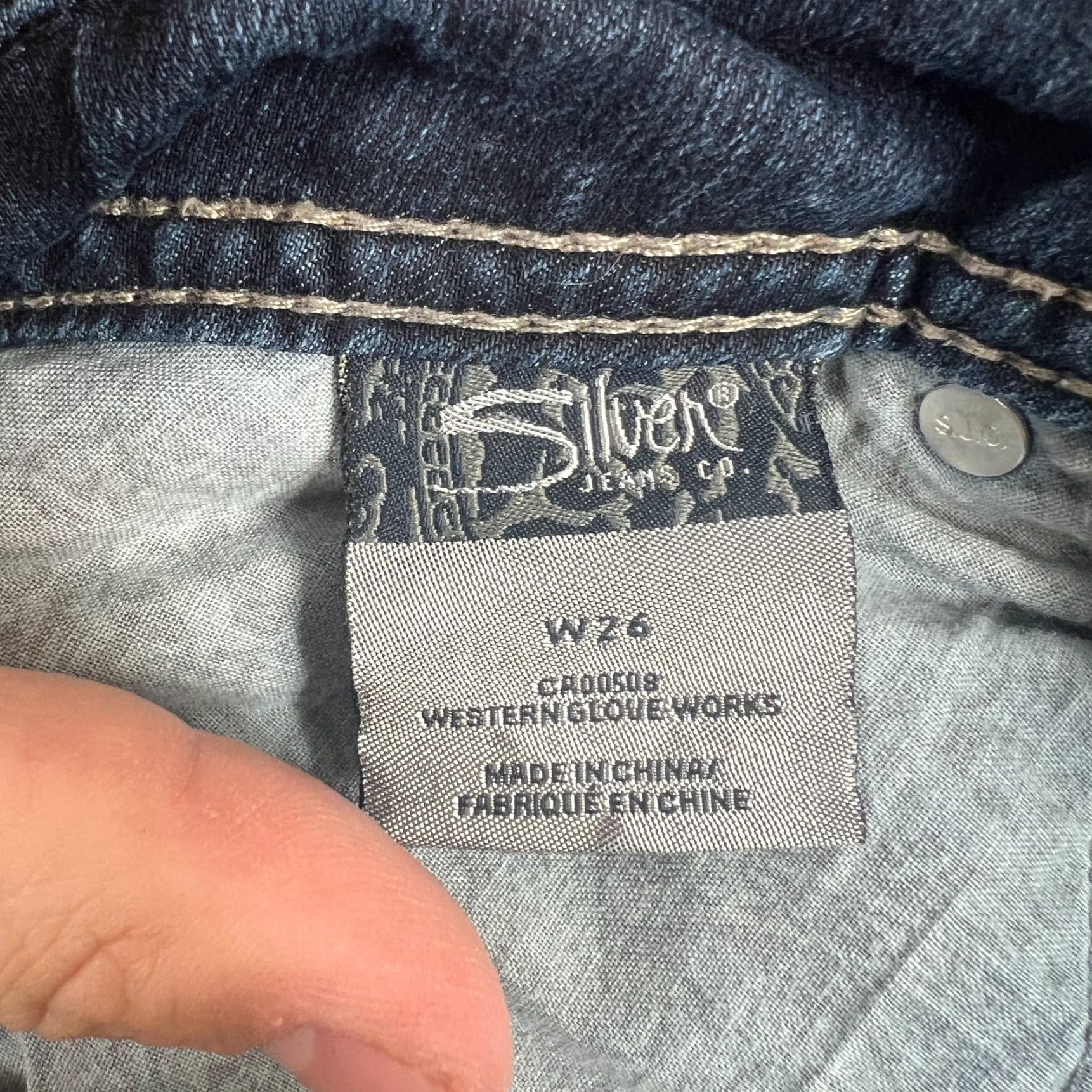 Silver Jeans Co. Silver Jeans Jeans Womens 26 Suki Capri Medium Wash Low Rise Thick Stitch Straight Leg Blue Size 26" / US 2 / IT 38 - 7 Thumbnail