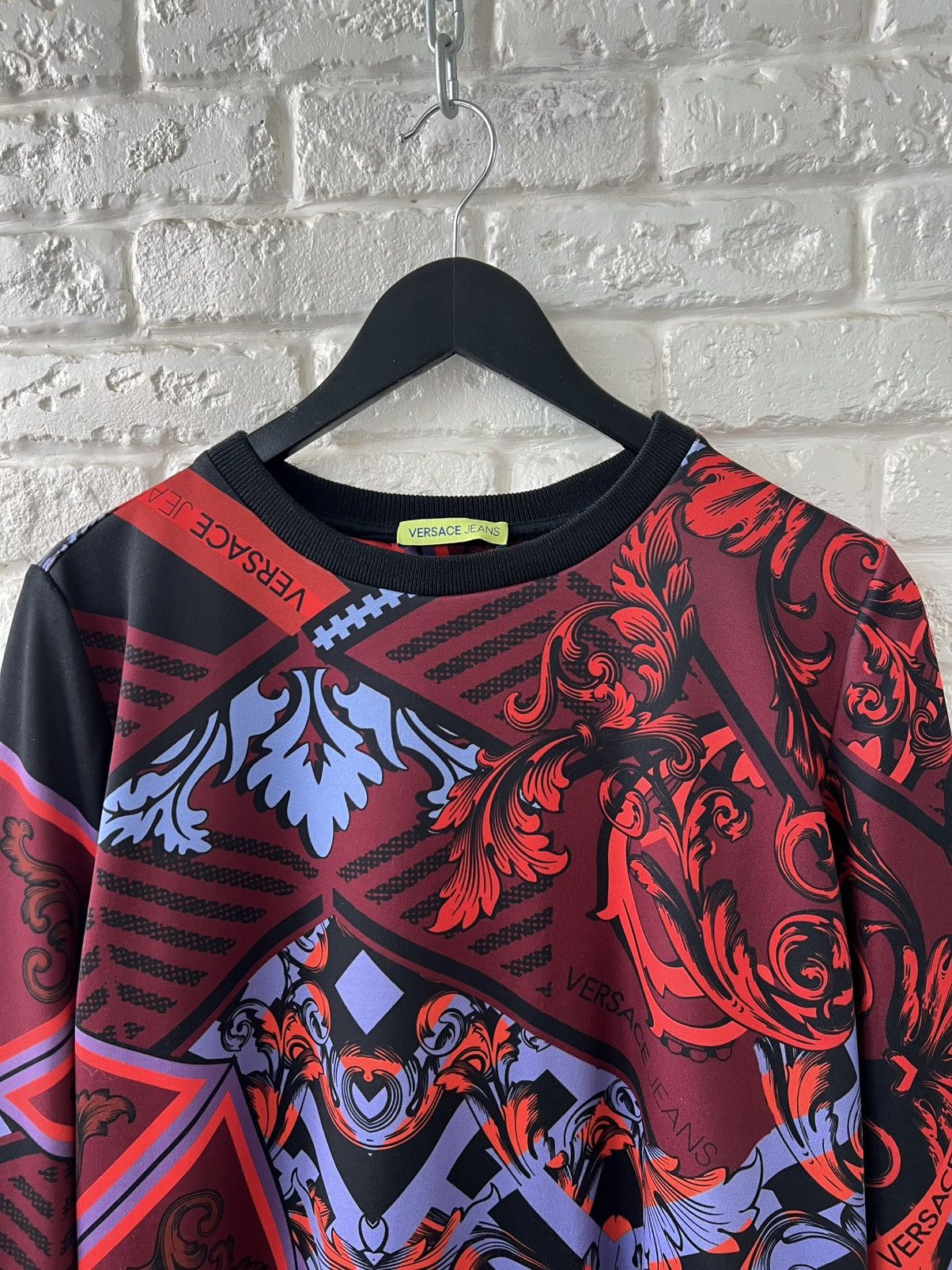Versace Jeans Couture Versace Multicolor Logo Crew Neck Sweatshirt Size M / US 6-8 / IT 42-44 - 2 Thumbnail