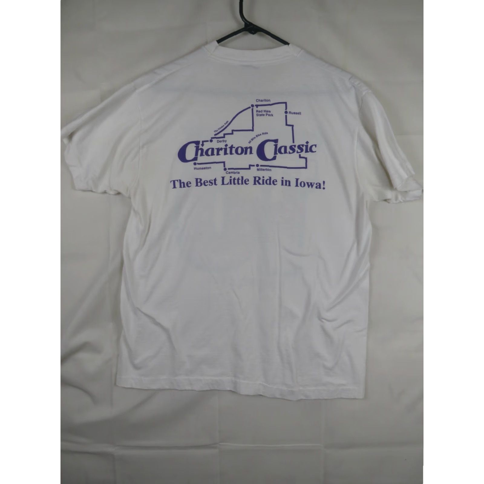 Fruit Of The Loom VINTAGE Chariton Classic Bike Ride Best Black Tag Bicycle USA adult L VTG T-Shirt Size US L / EU 52-54 / 3 - 4 Thumbnail