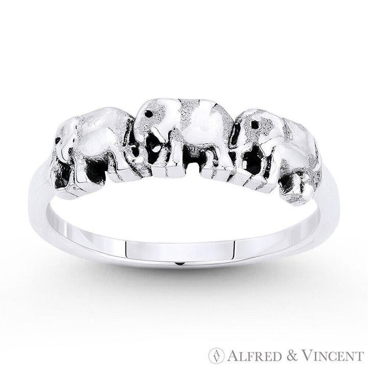 Other Elephant Charm Stackable Ring in .925 Sterling Silver Size 9 Size ONE SIZE - 1 Preview