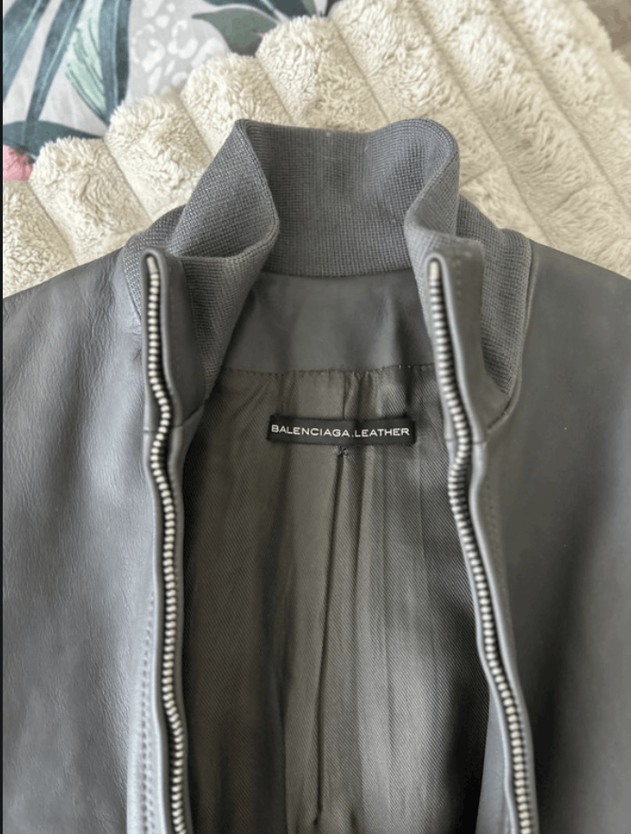 Balenciaga × Leather Balenciaga Jacket Leather Bomber Coat Crop Vintage EX0090 Size S / US 4 / IT 40 - 7 Thumbnail