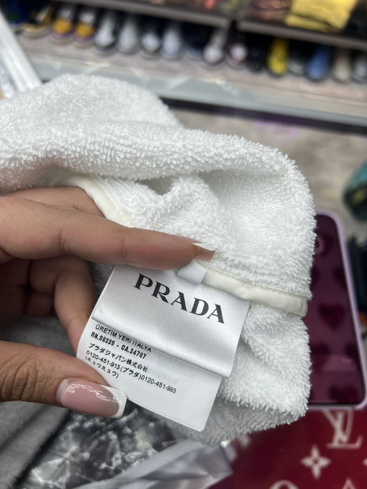 Prada Prada White Terry Cotton Tee Size US L / EU 52-54 / 3 - 8 Thumbnail