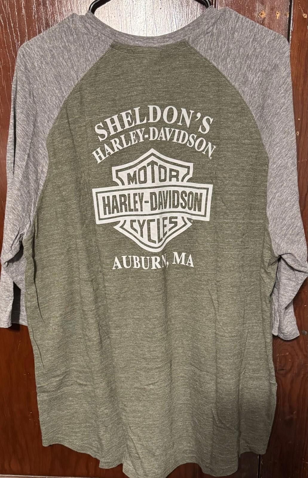 Other Harley-Davidson Vintage T Shirt Auburn MA Men's Sz XL Green Size US XL / EU 56 / 4 - 2 Thumbnail