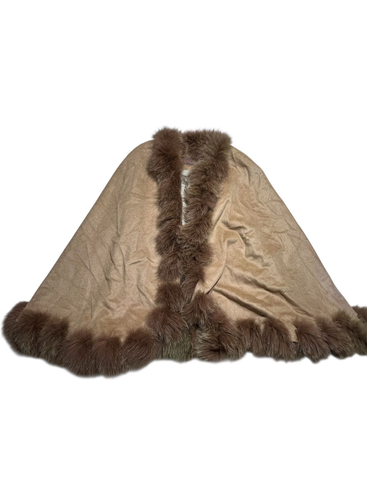 Balmain BALMAIN camel-colored poncho Size ONE SIZE - 1 Thumbnail