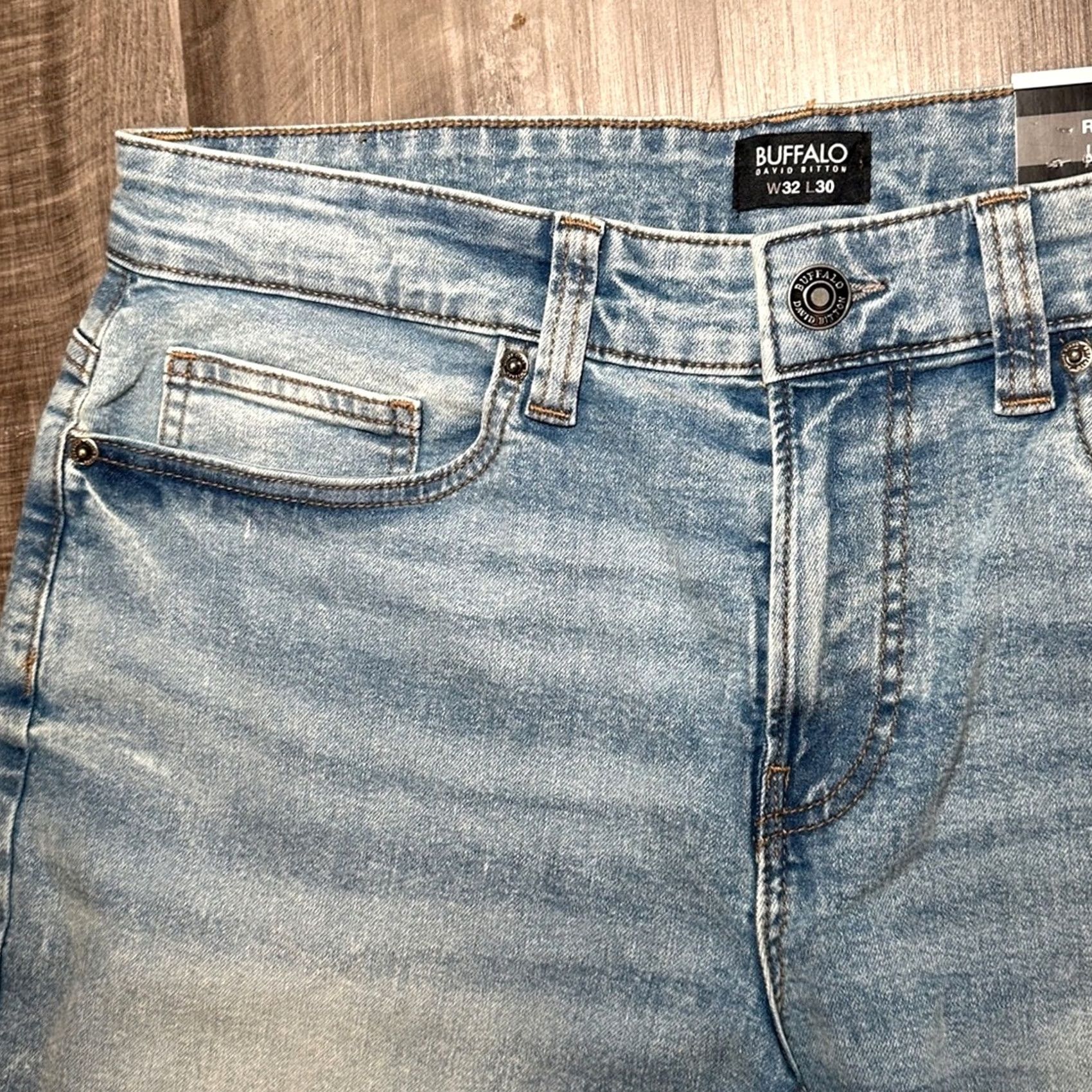 Buffalo David Bitton Buffalo David Bitton Jeans Driven Relaxed Straight Men 32 Inseam 30 Blue NWT 80/19/1 Cotton Polyester Elastane Size US 32 / EU 48 - 6 Thumbnail