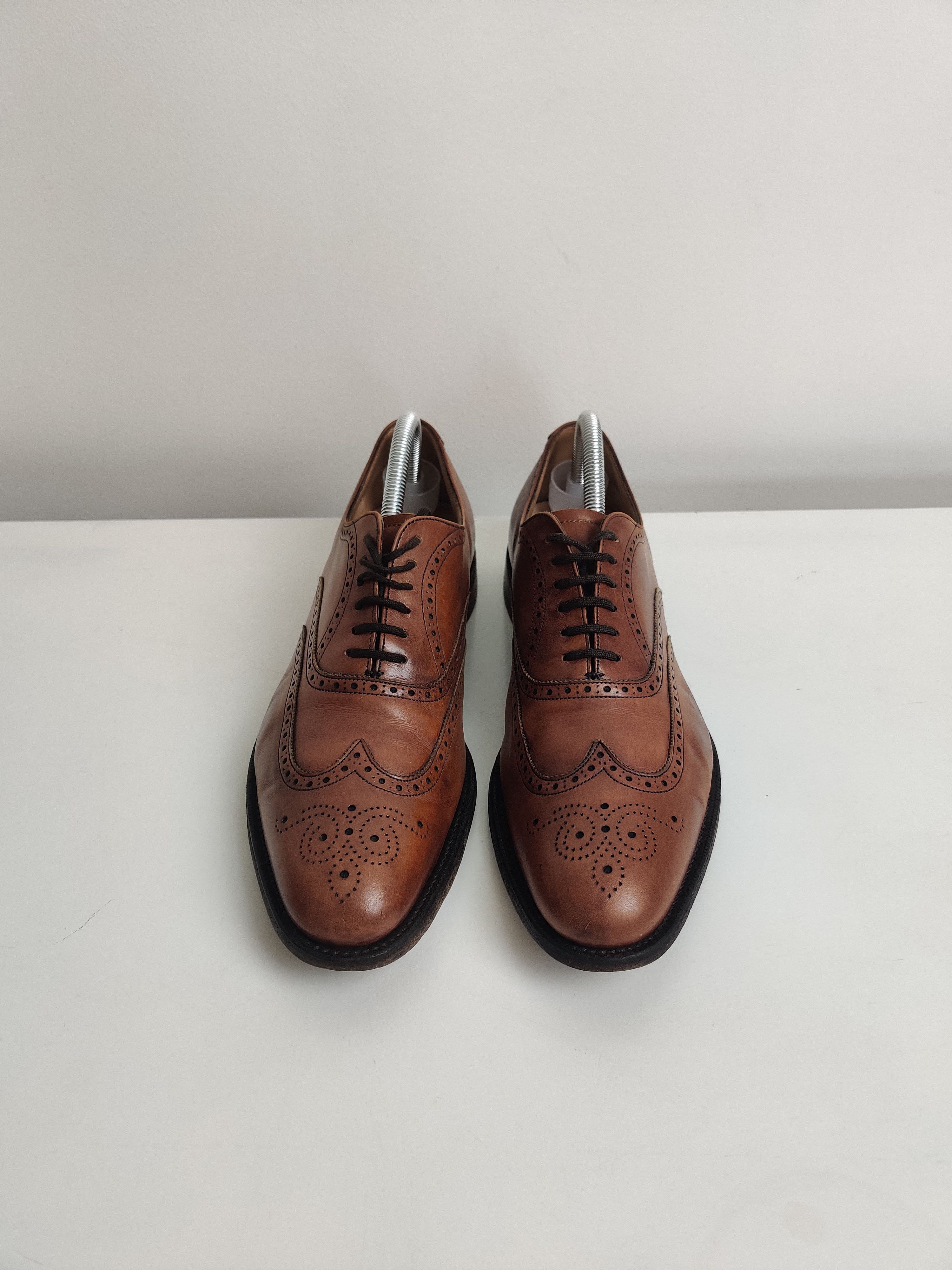 Church's Churchs Brown Leather Oxford Brogue Shoes Men's UK 8 Size US 9 / EU 42 - 2 Thumbnail